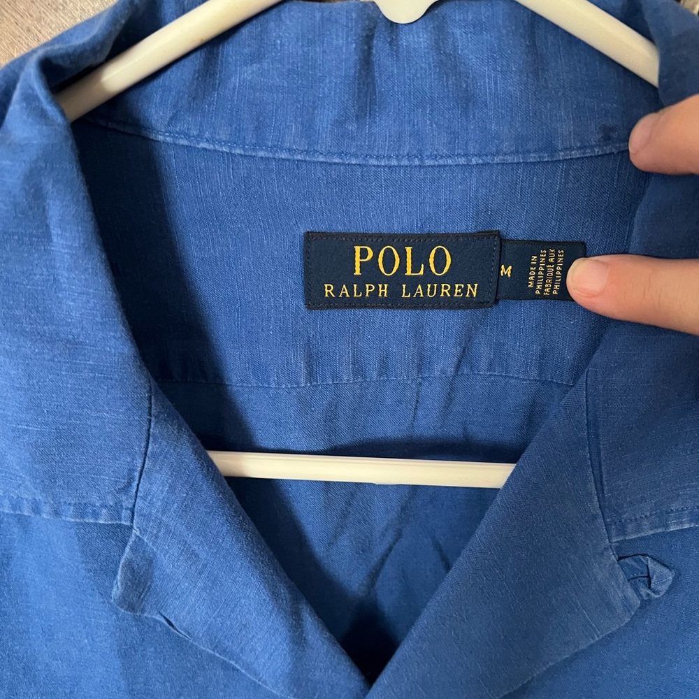 Ralph Lauren Blue Casual Button Down Shirt - Picture 2 of 3